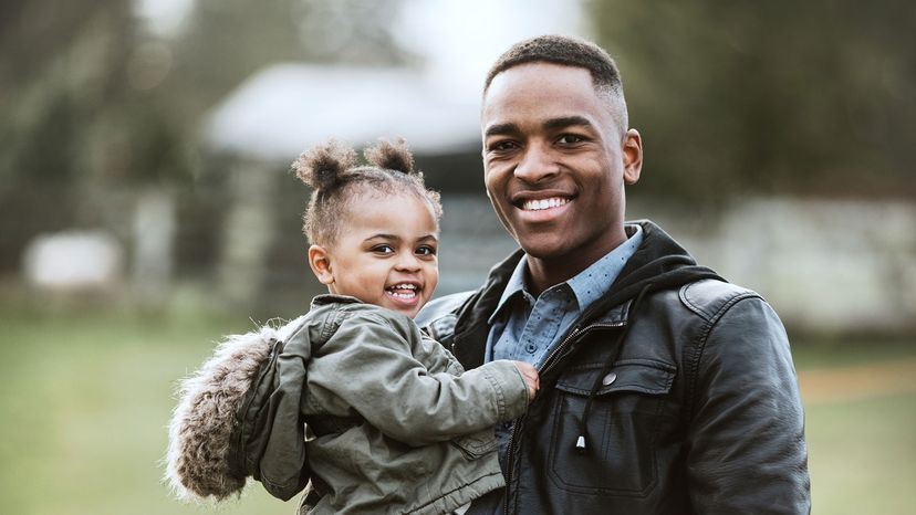 black man with son